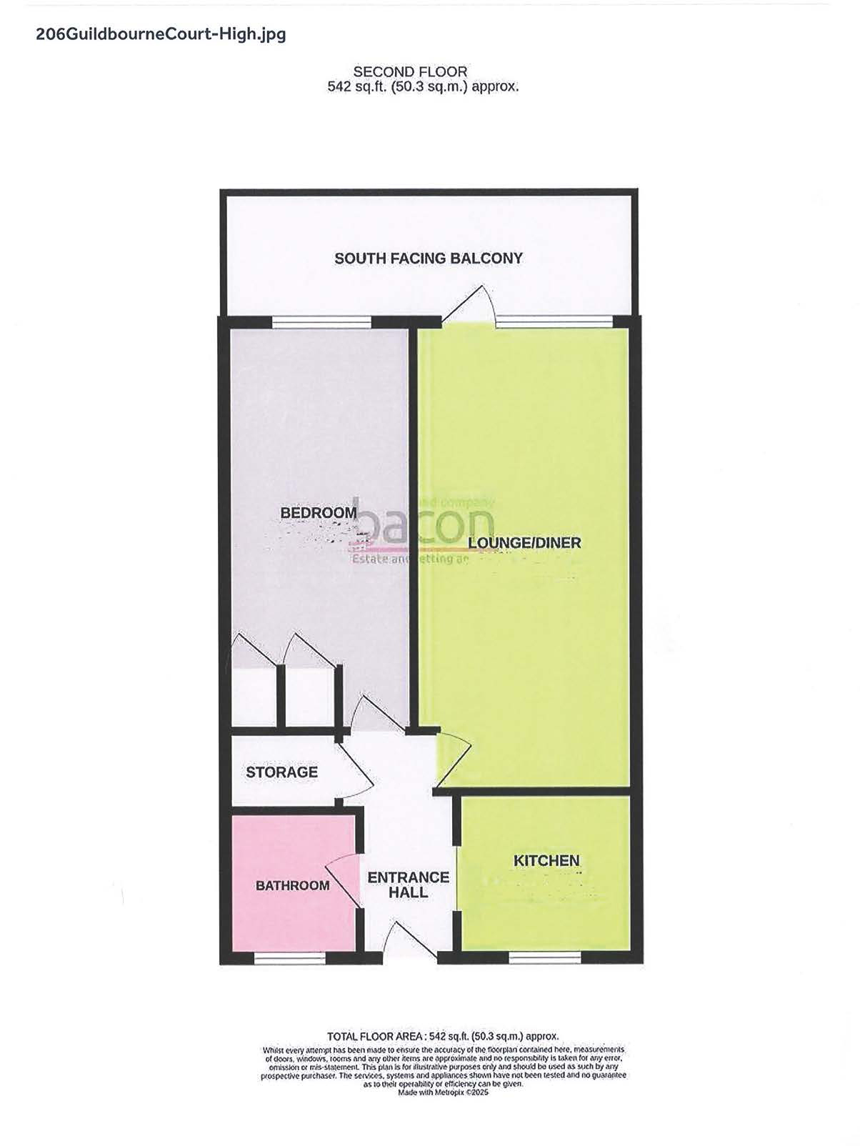 Lot: 111 - BALCONY FLAT FOR UPDATING IN TOWN CENTRE LOCATION -
